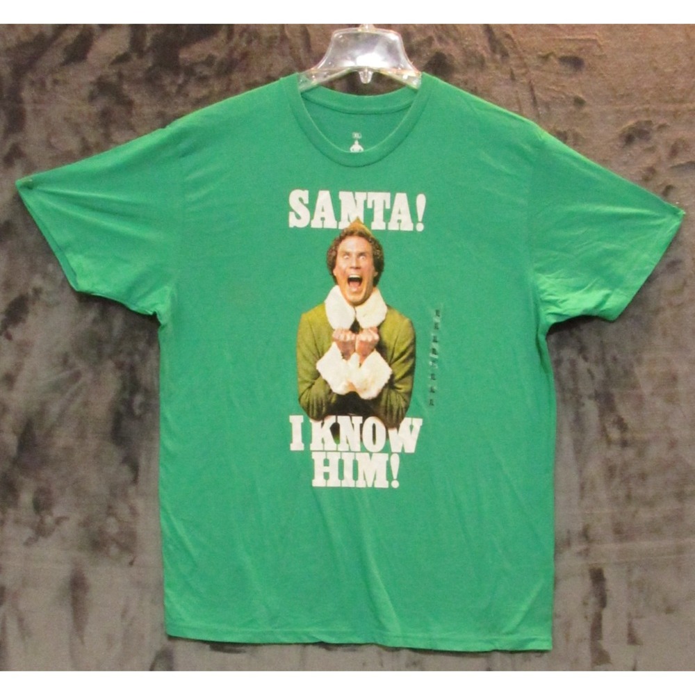 Elf Santa! I know Him! T Shirt Green Ripple Junction XL Extra Large New